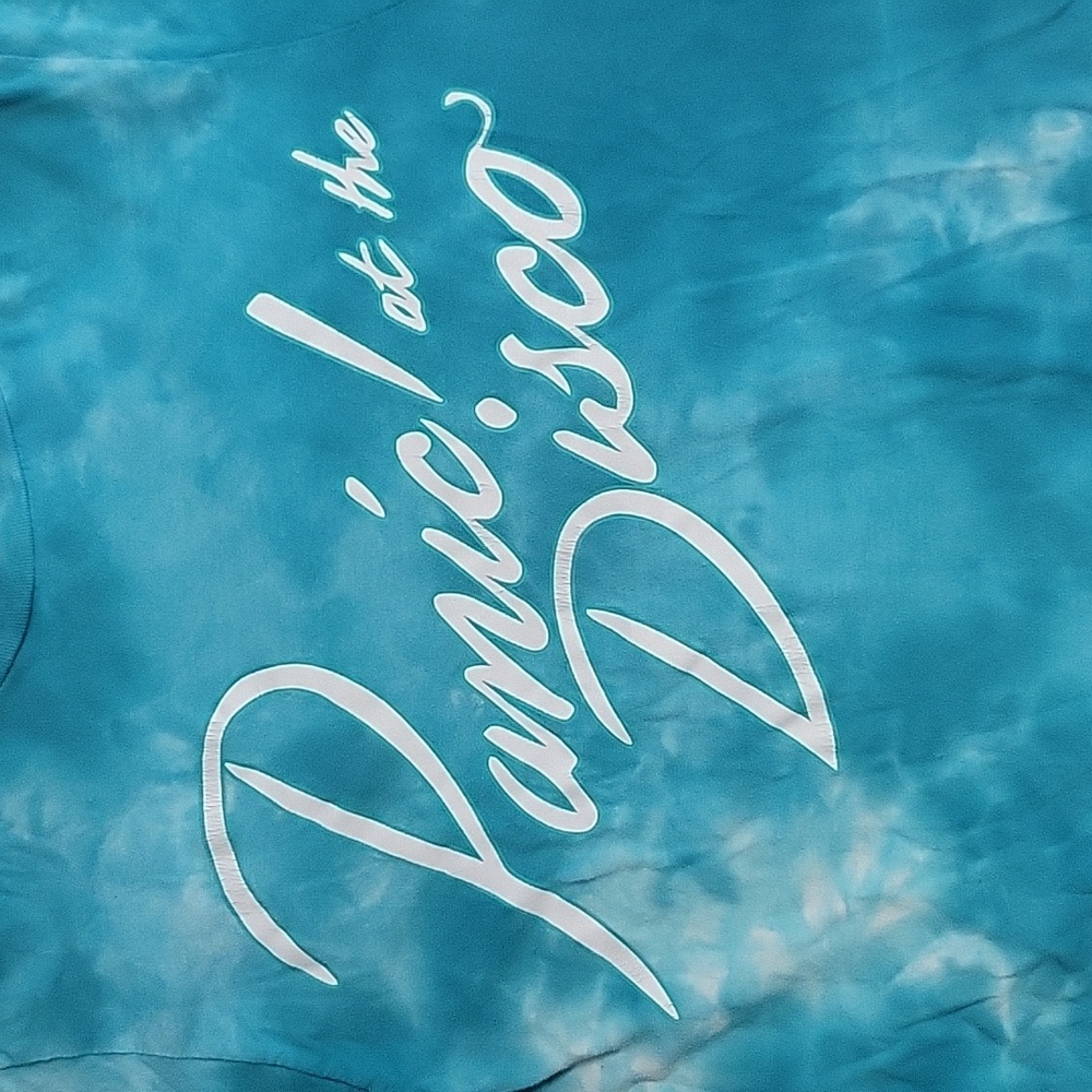 Panic at the Disco band tshirt blue tie dye S